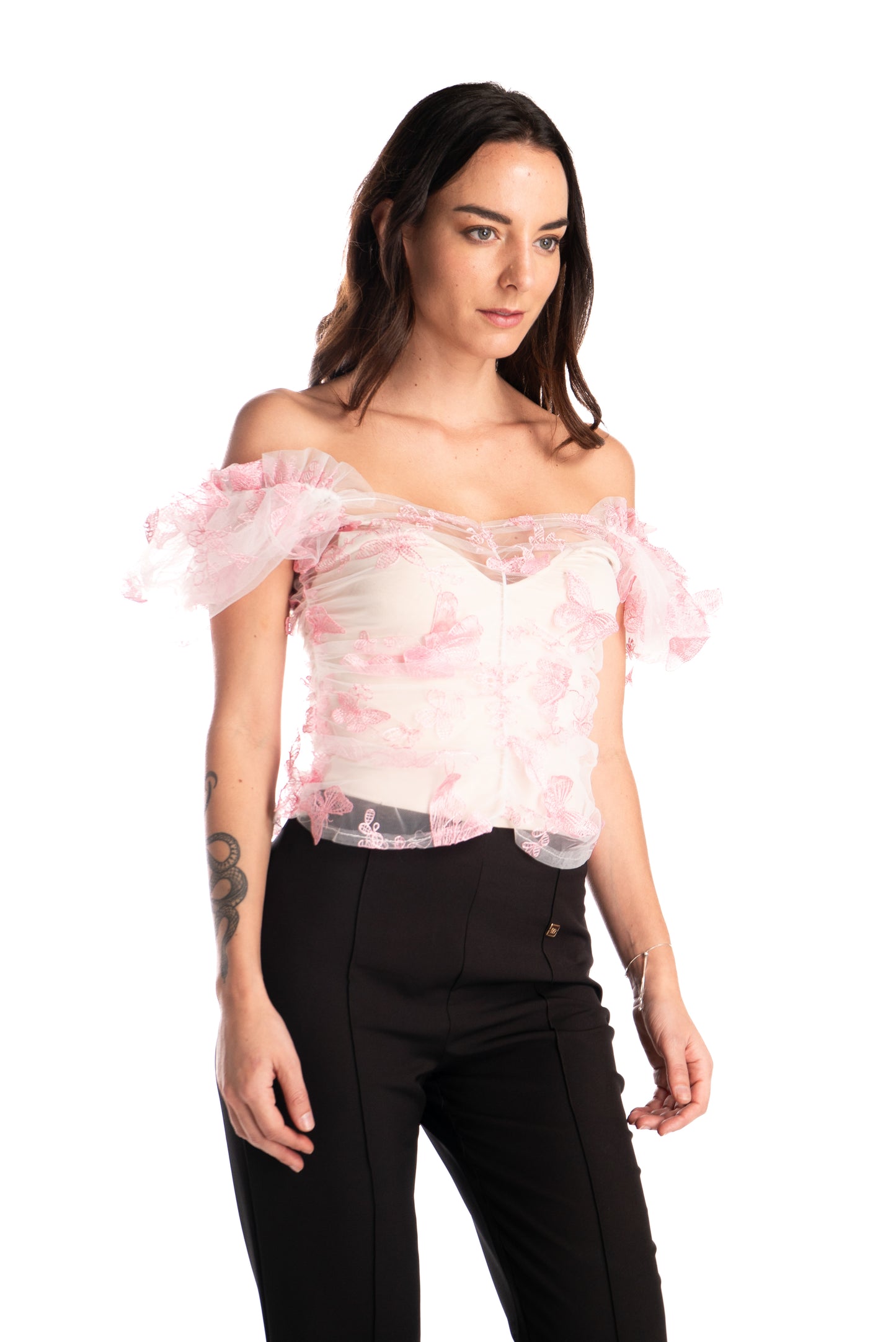 Top Encaje Mariposas
