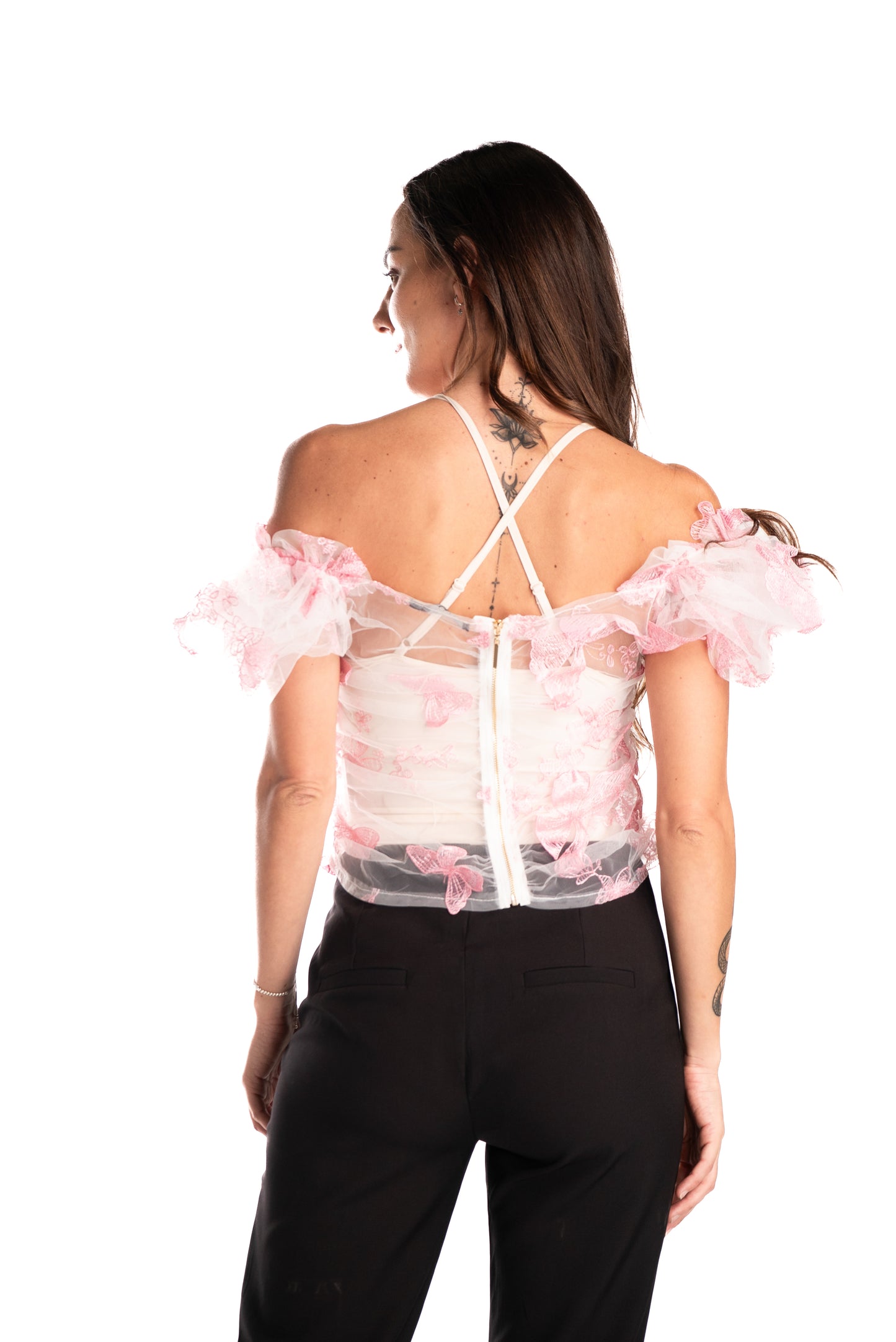 Top Encaje Mariposas