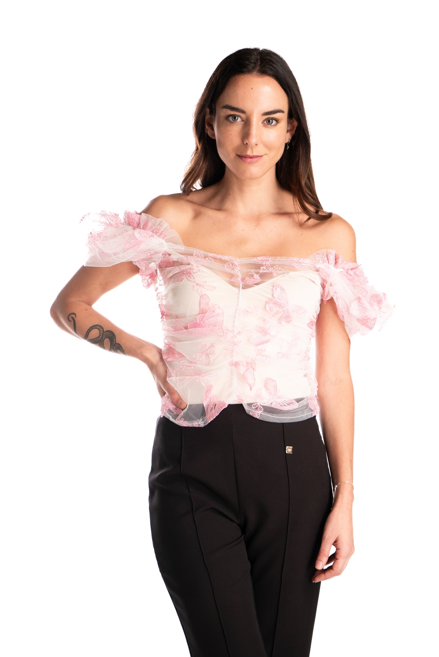 Top Encaje Mariposas