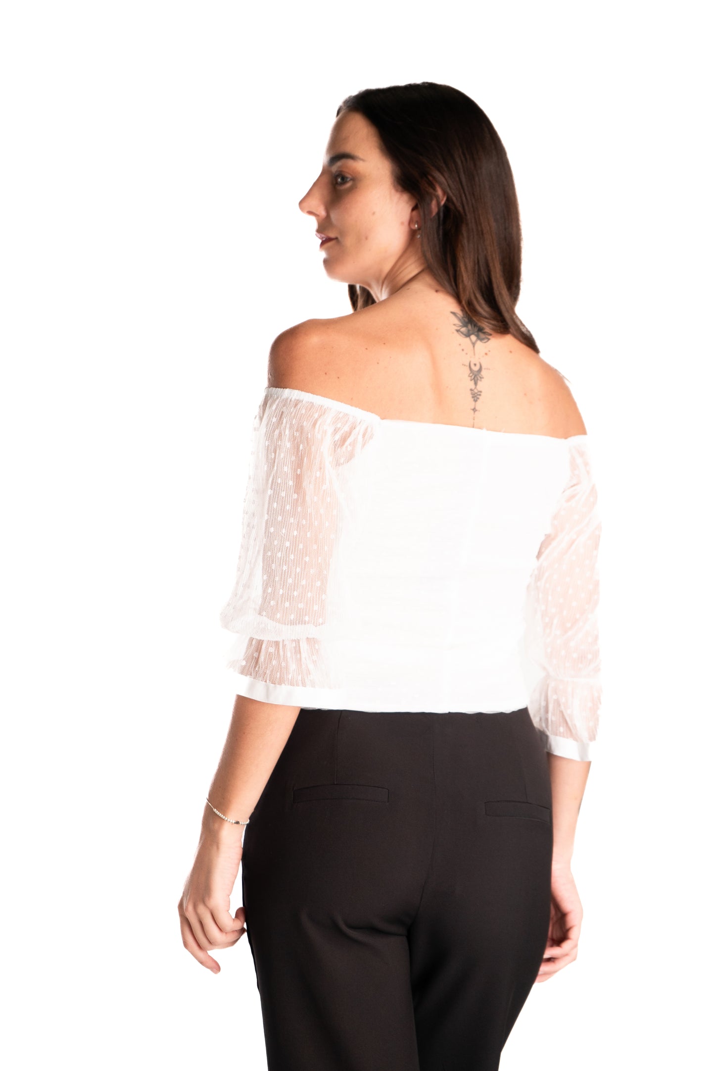 Top Encaje Drapeado