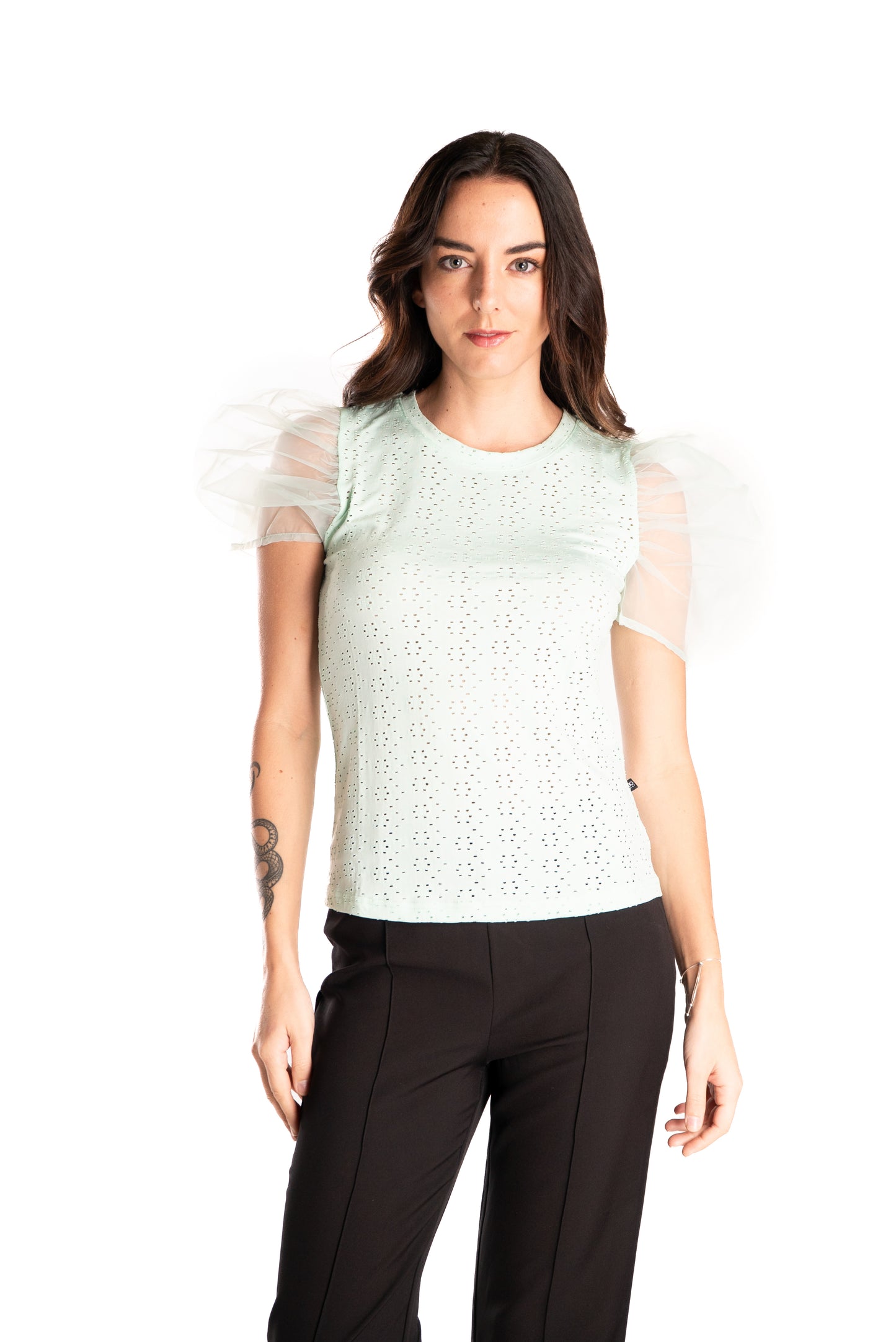 Polera Manga Tulle