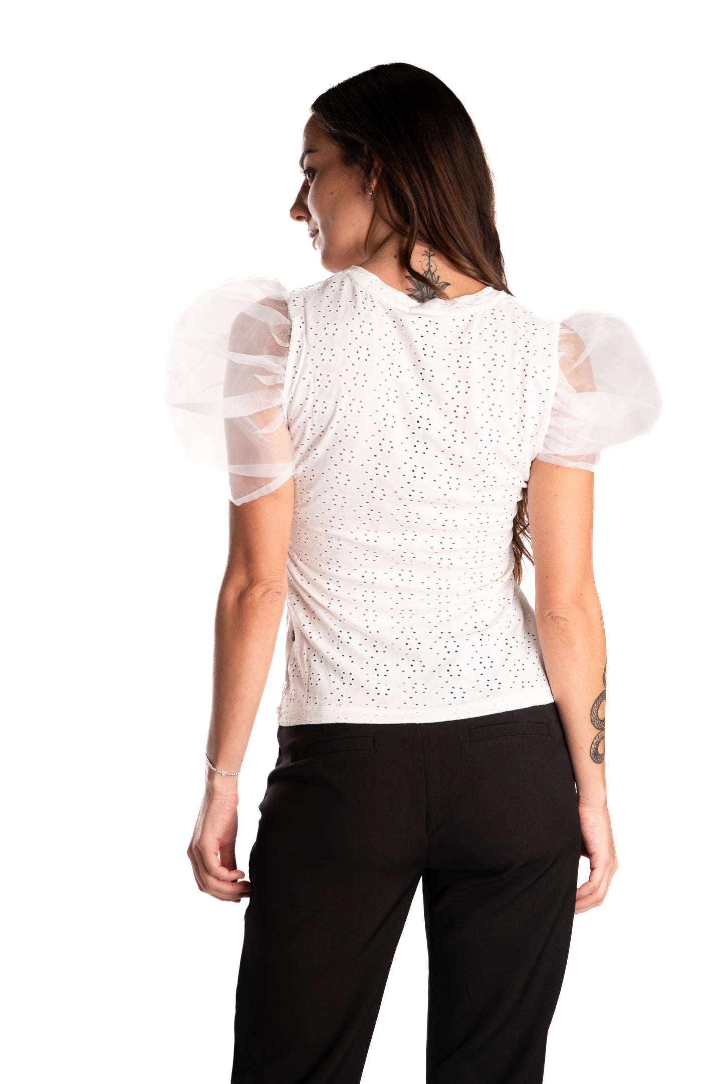 Polera Manga Tulle