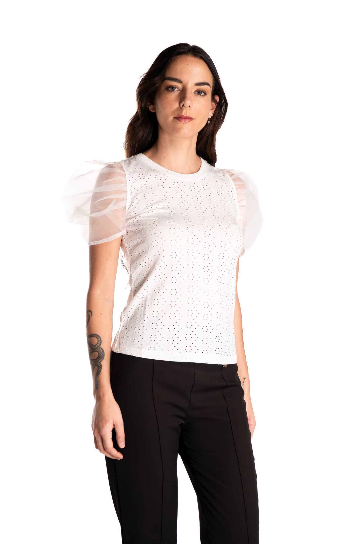 Polera Manga Tulle