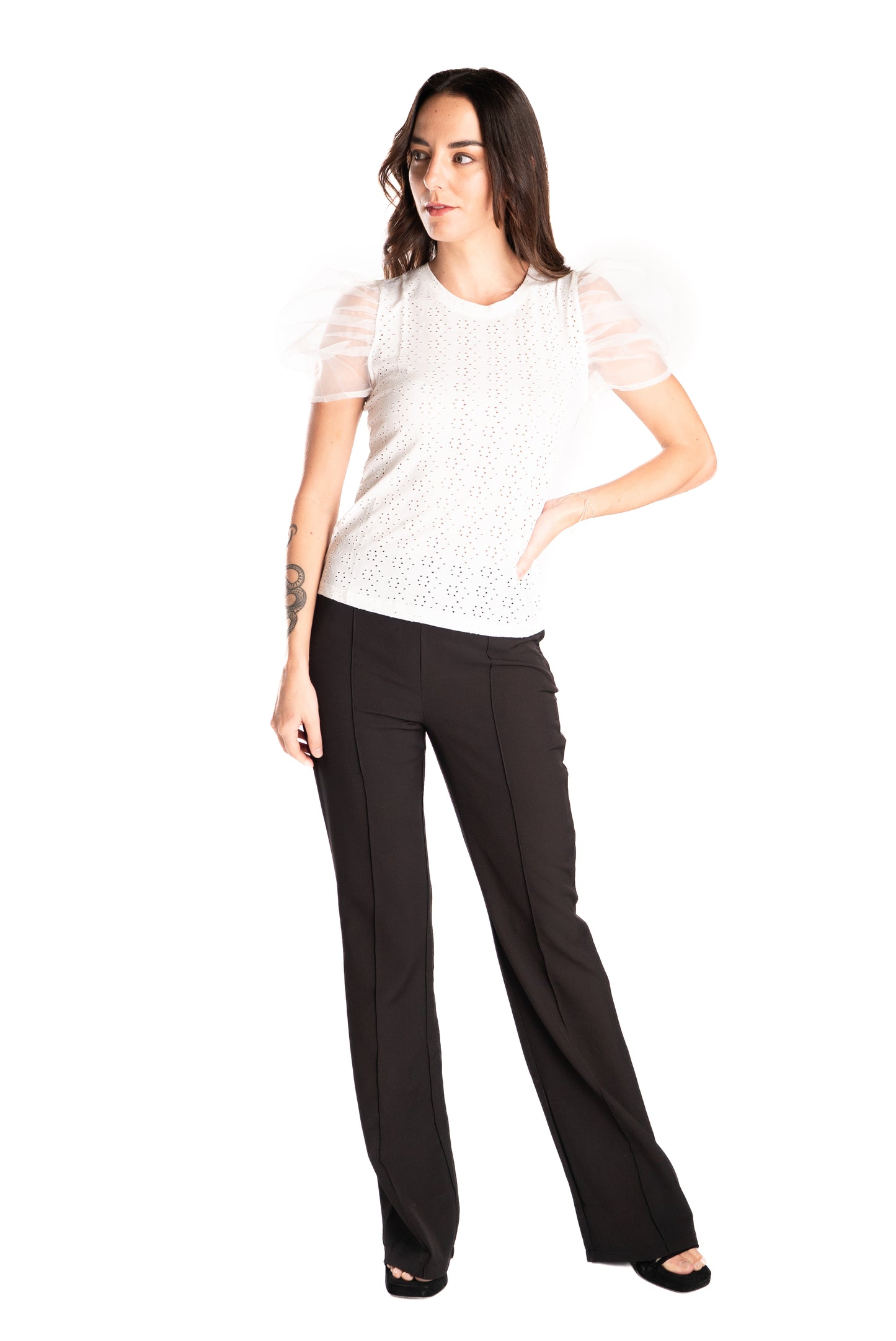 Polera Manga Tulle