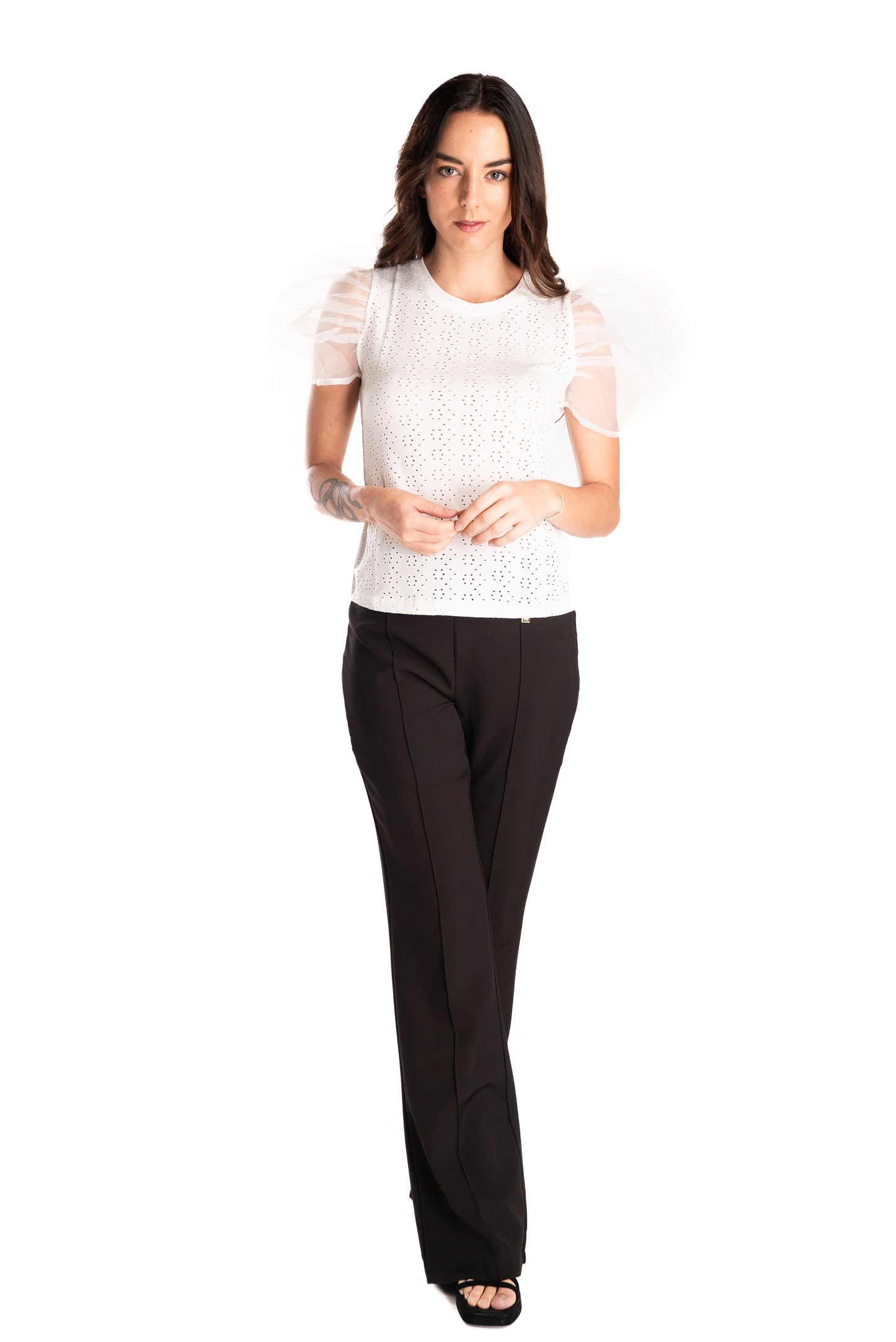 Polera Manga Tulle