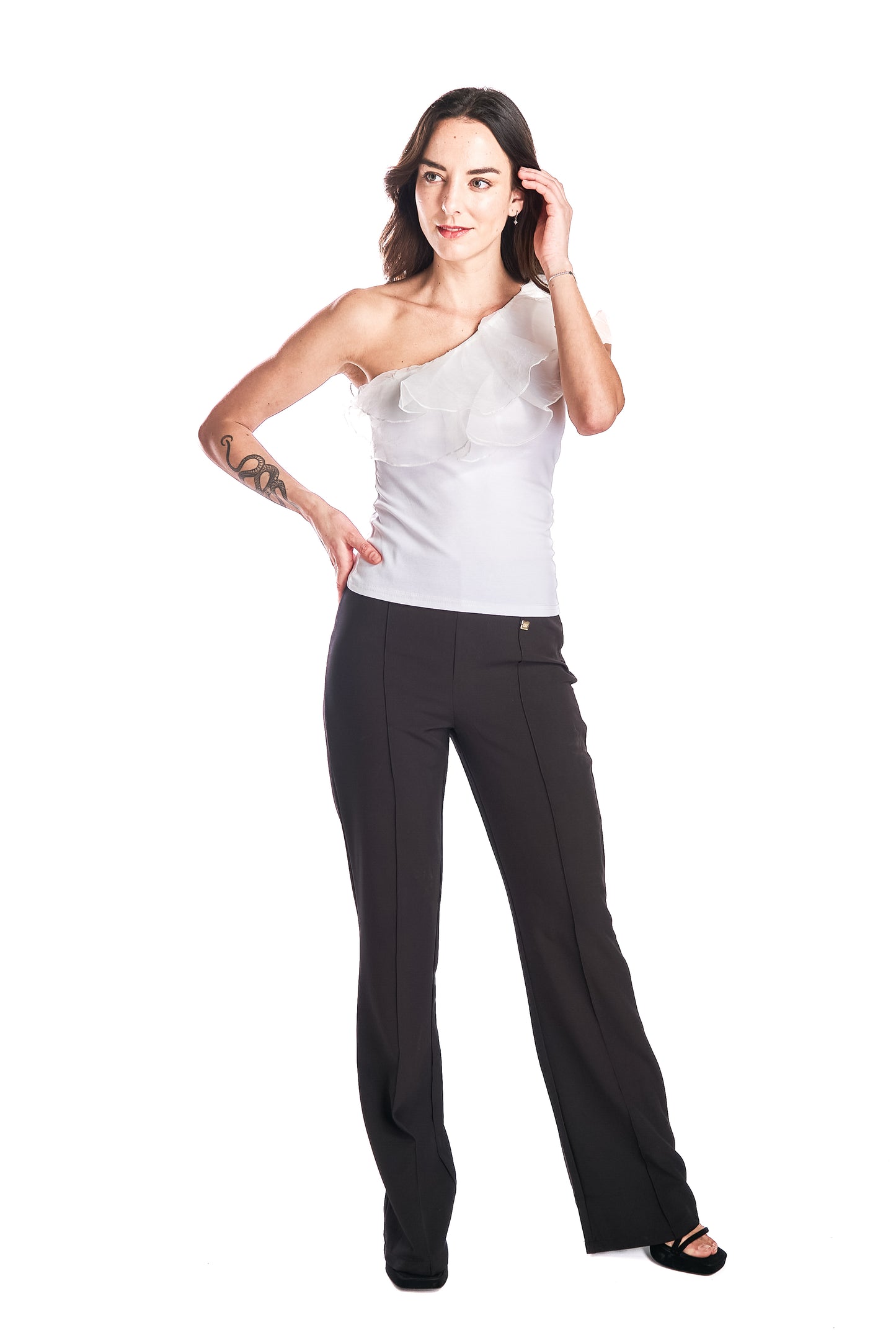 Top un Hombro Organza