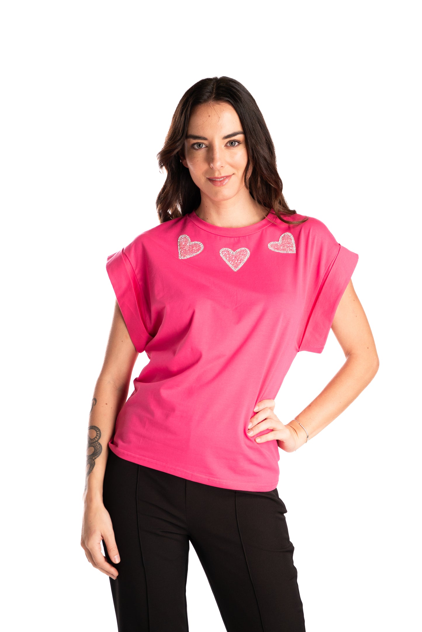 Polera Cuore Glitter