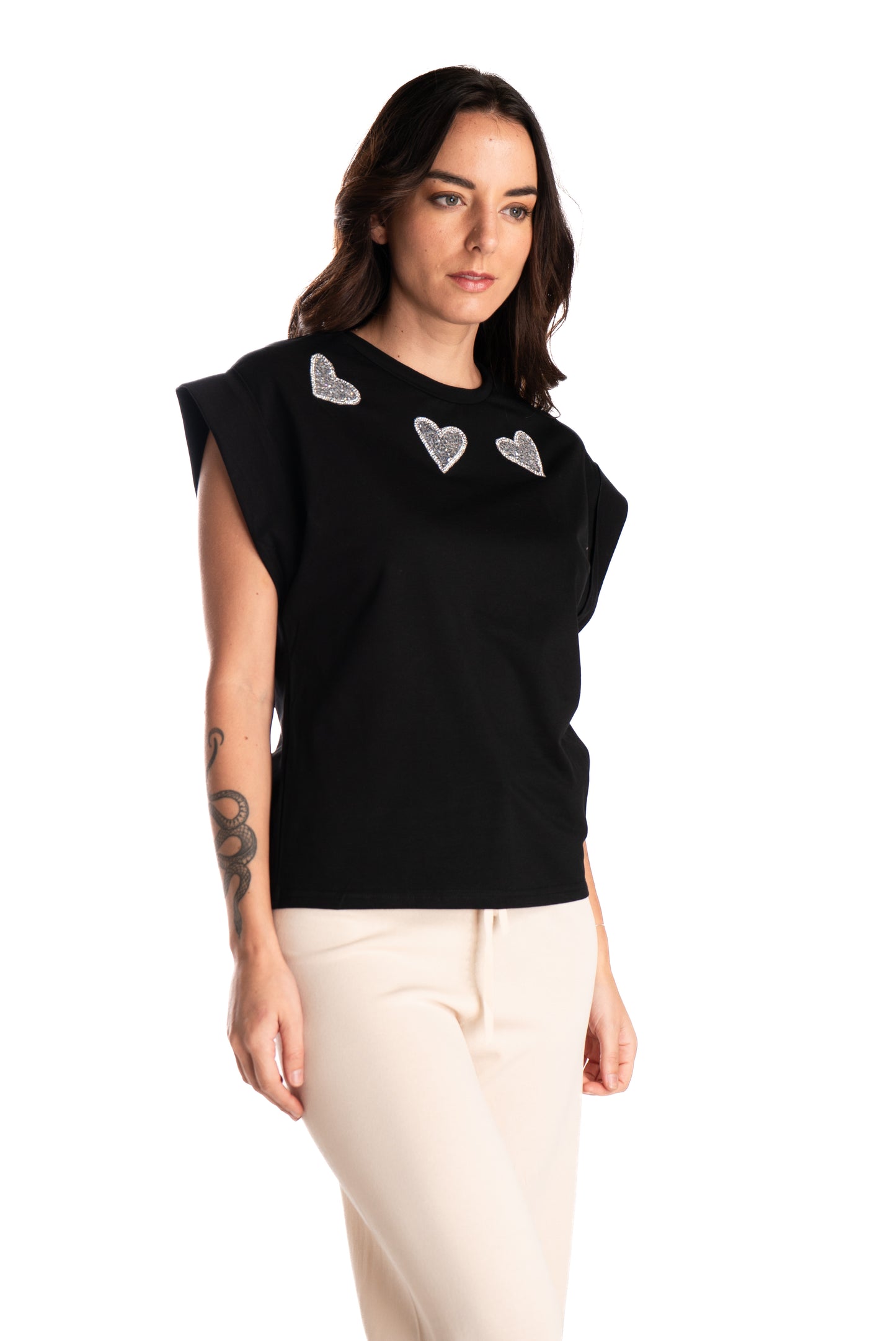 Polera Cuore Glitter