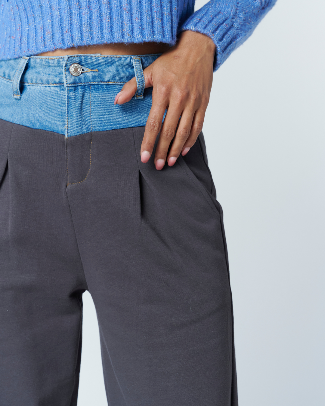 Pantalon Jeans Combinado