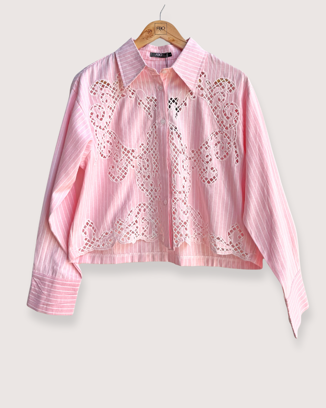 Polera M/L Macrame Listada