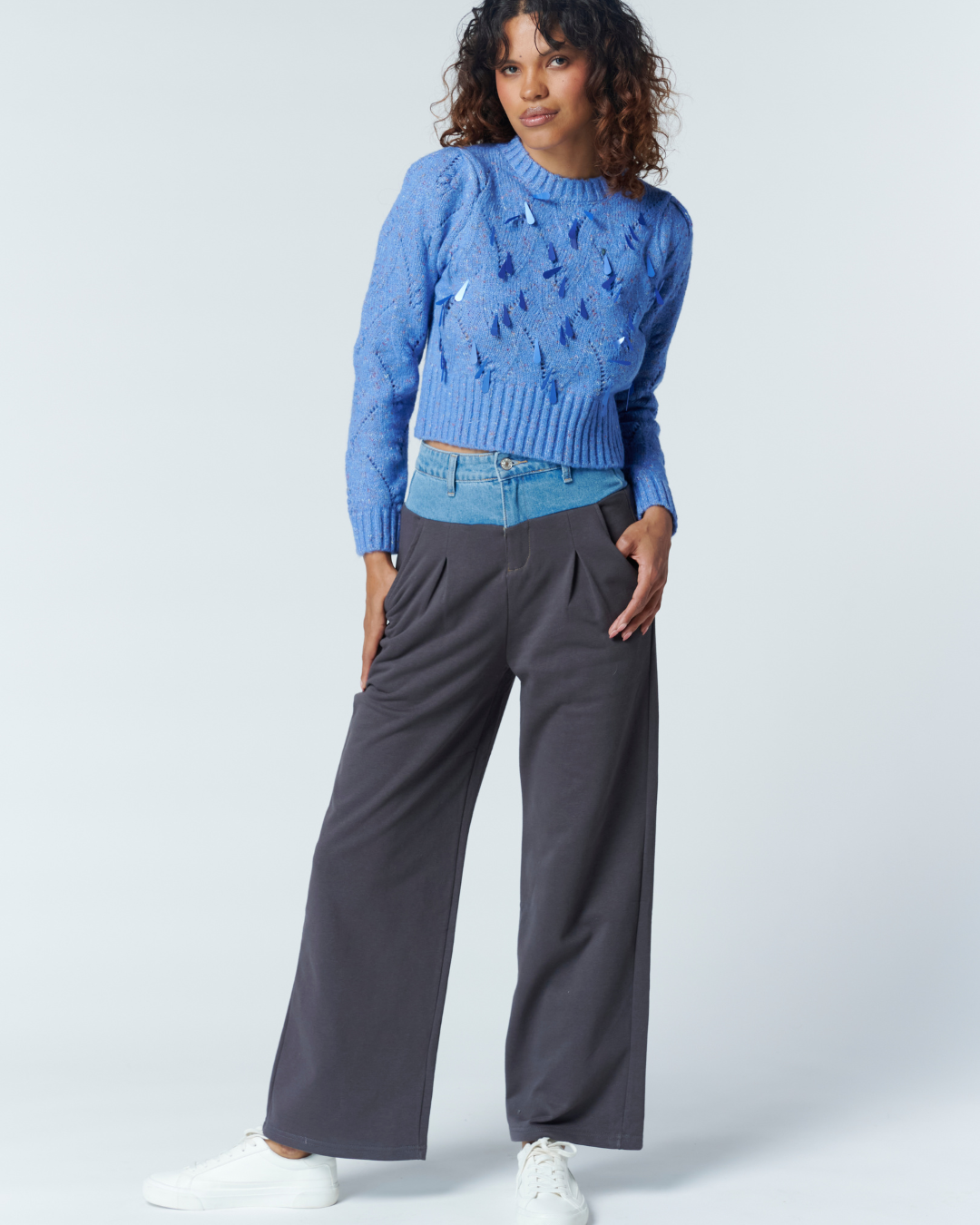 Pantalon Jeans Combinado