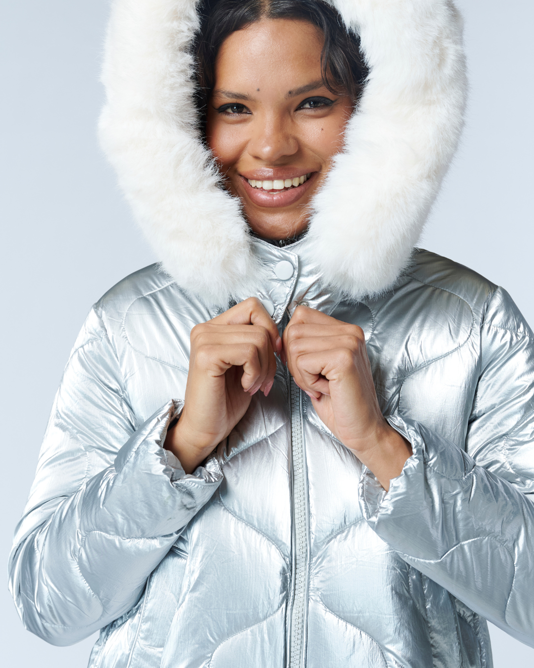 Parka Metalizada Capucha