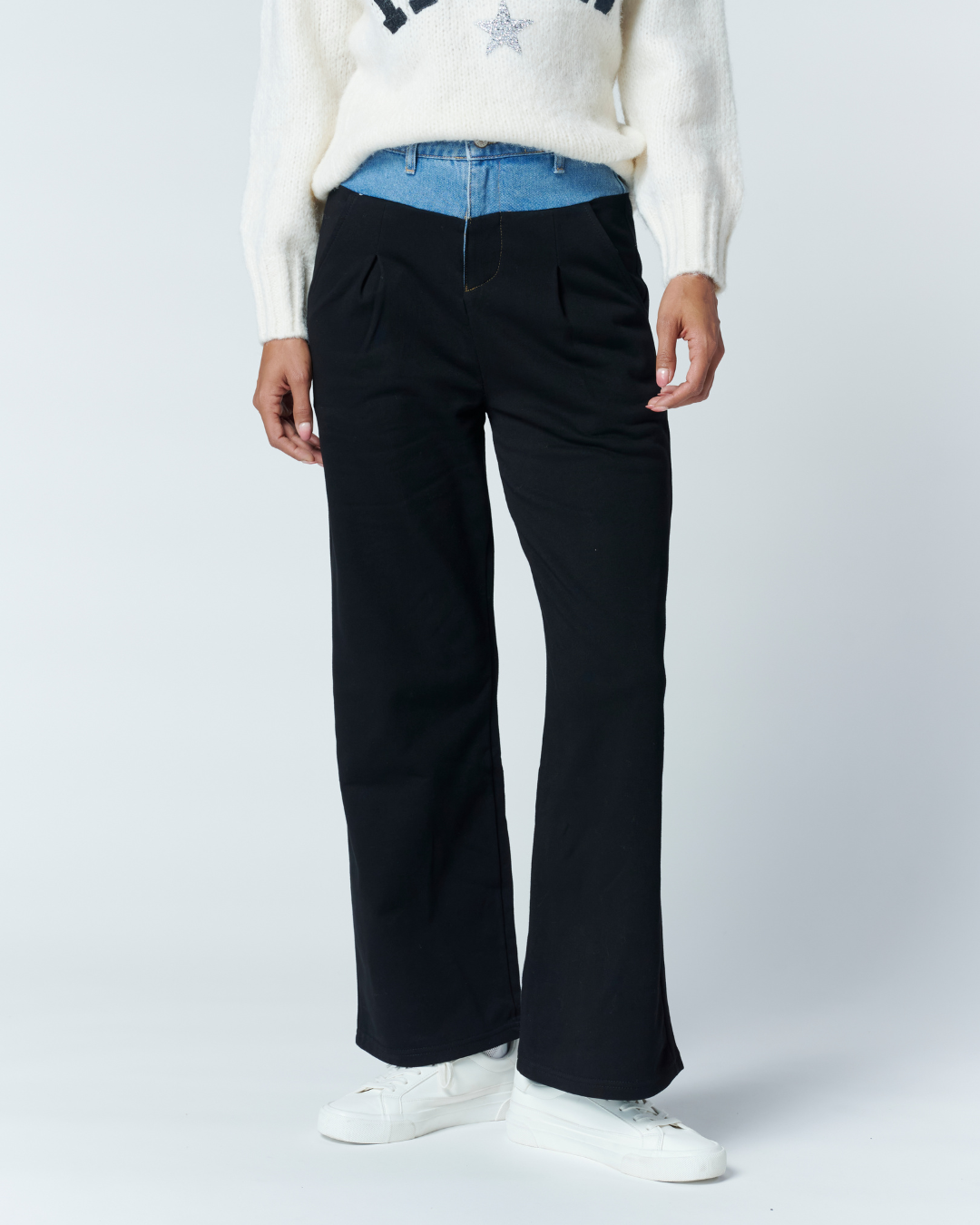 Pantalon Jeans Combinado
