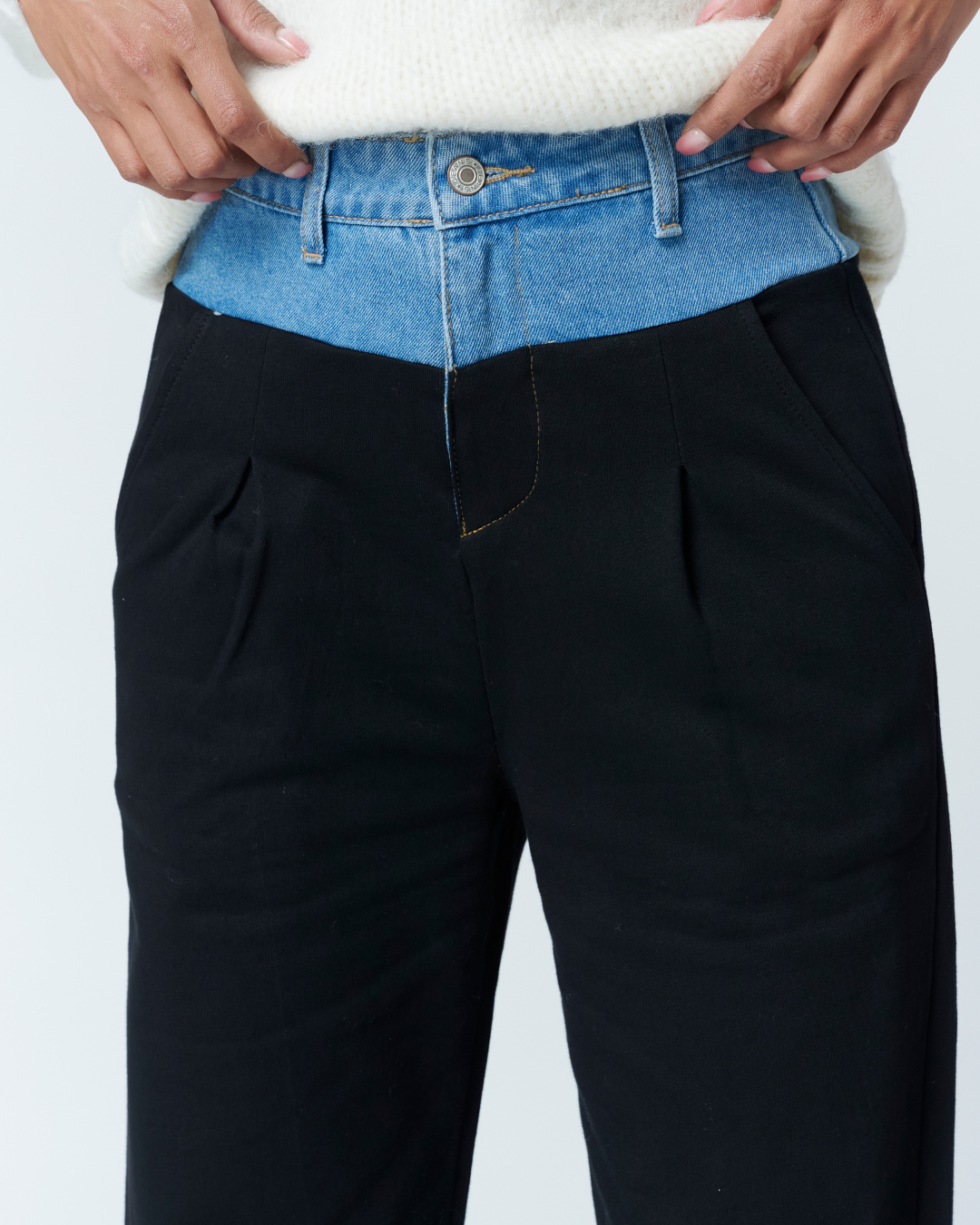 Pantalon Jeans Combinado