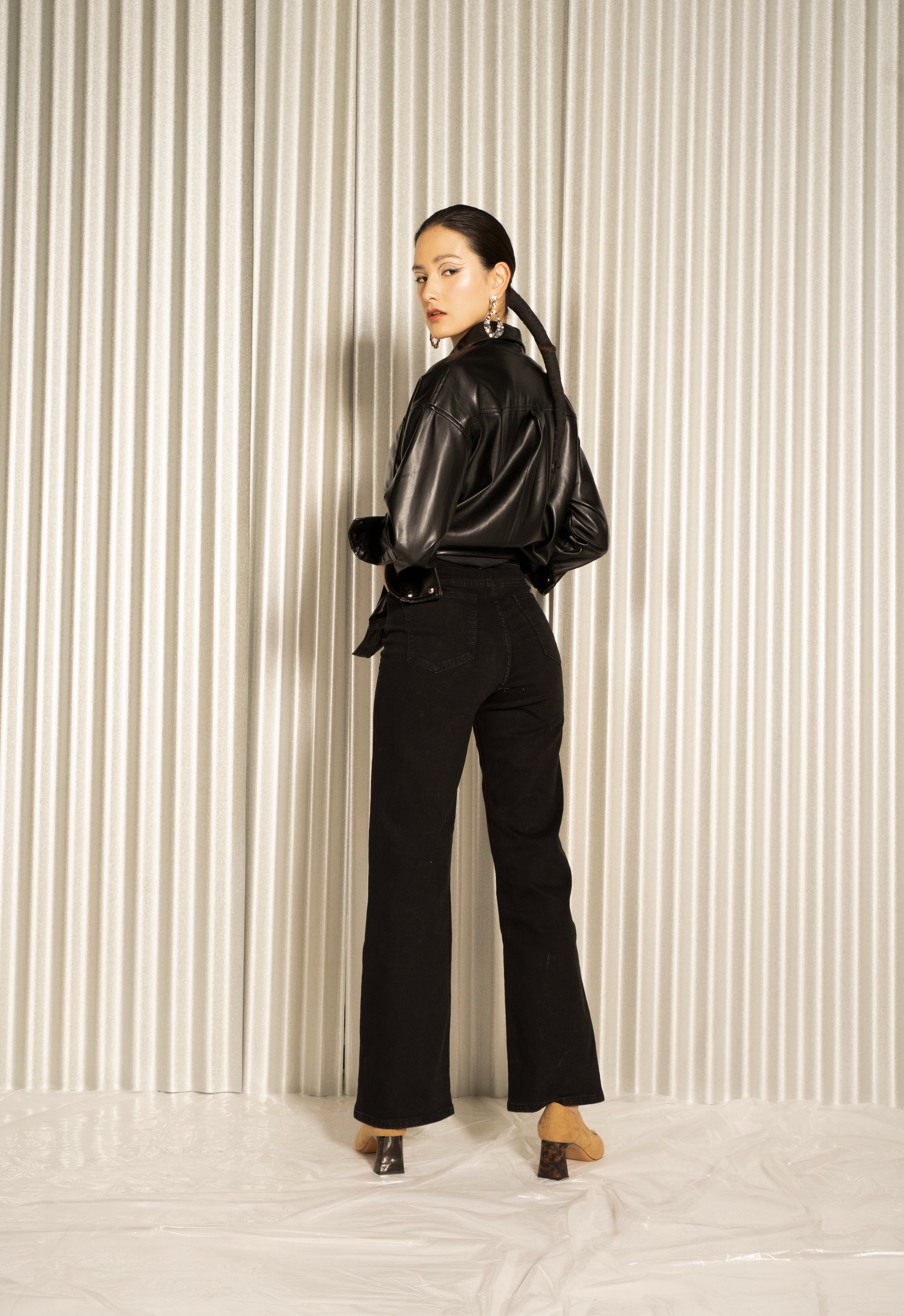 CAMISA DONNA ECOPELLE