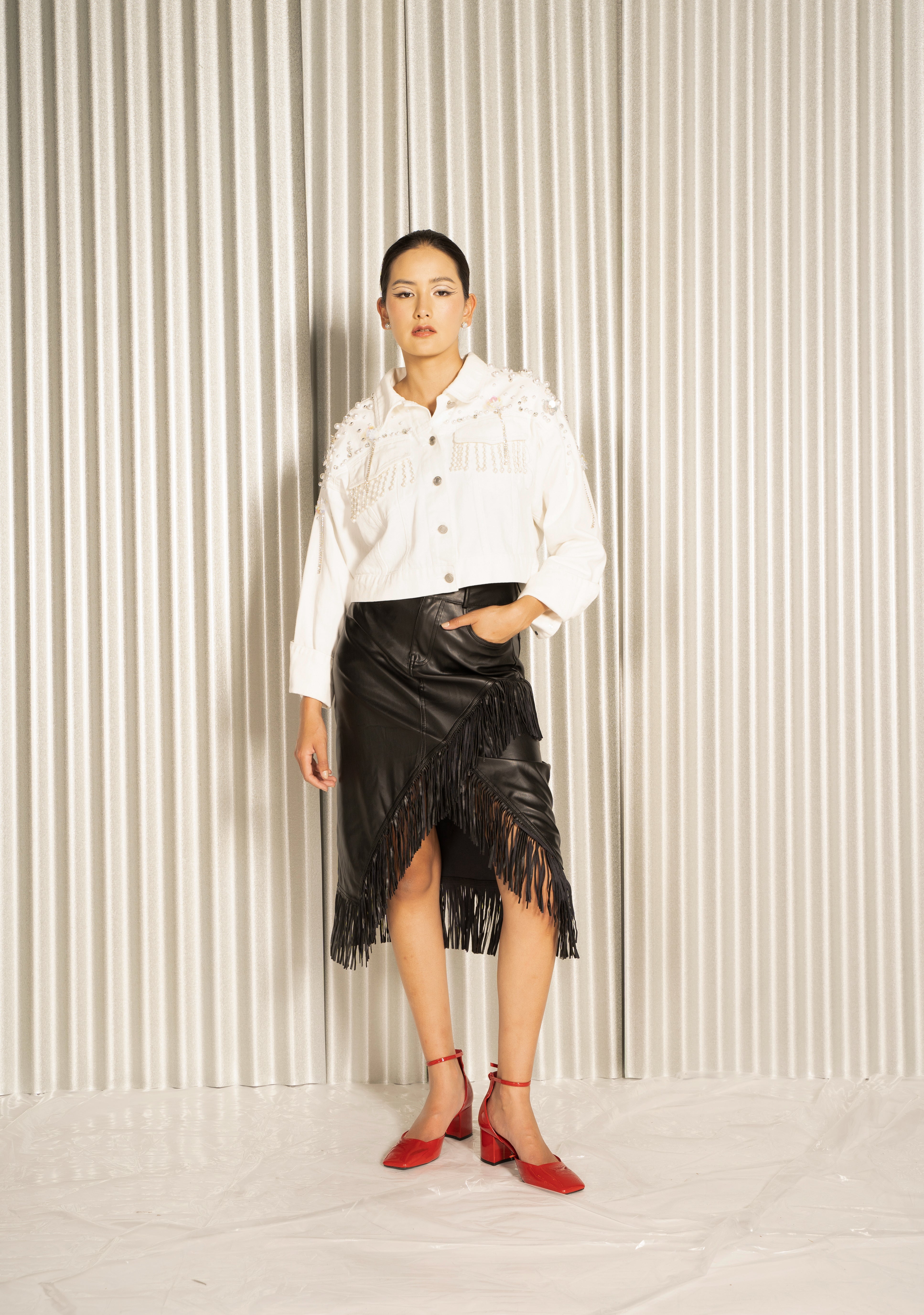 FALDA MAXI FLECOS ECOPELLE
