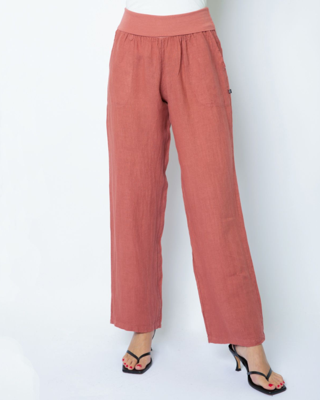 Pantalon recto Lino