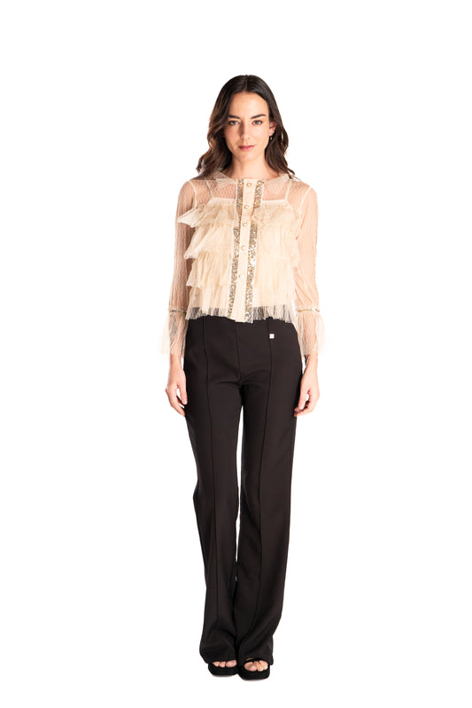 Top Tulle Lentejuelas