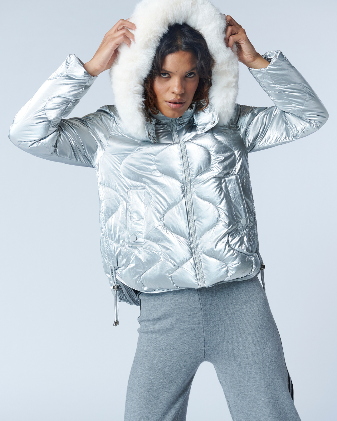 Parka Metalizada Capucha
