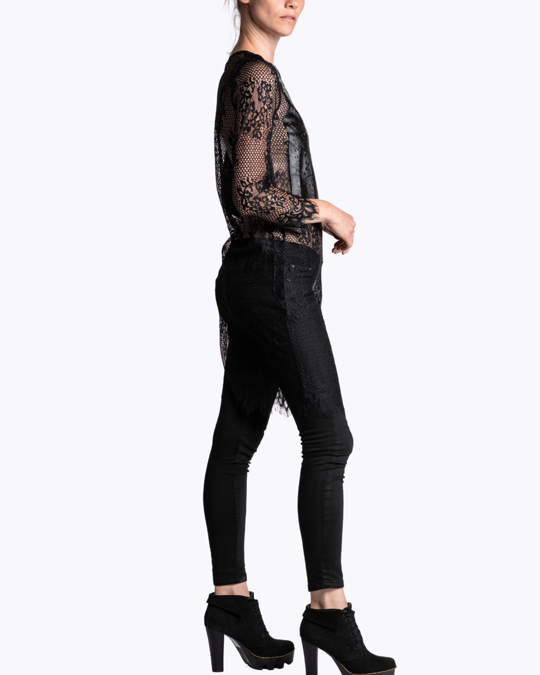 Vestido Encaje Ecopelle