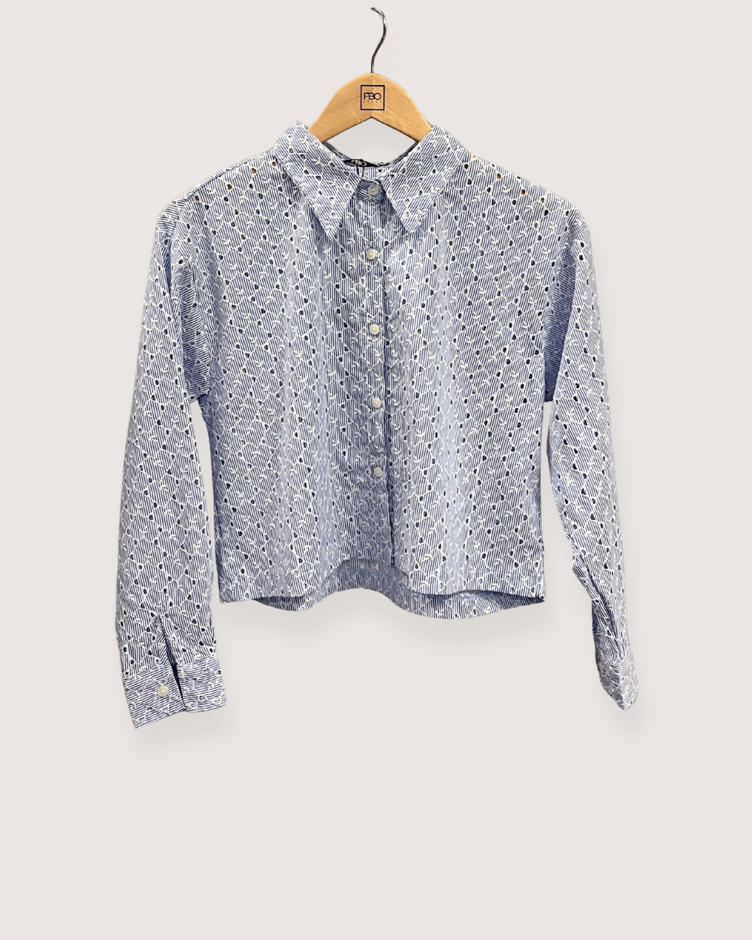 Polera M/L Broderie Listada