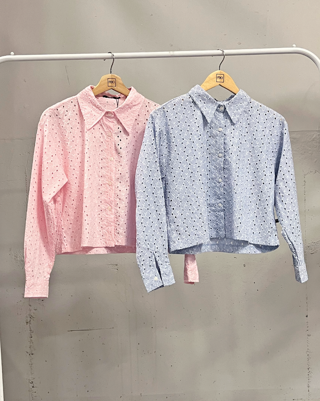 Polera M/L Broderie Listada