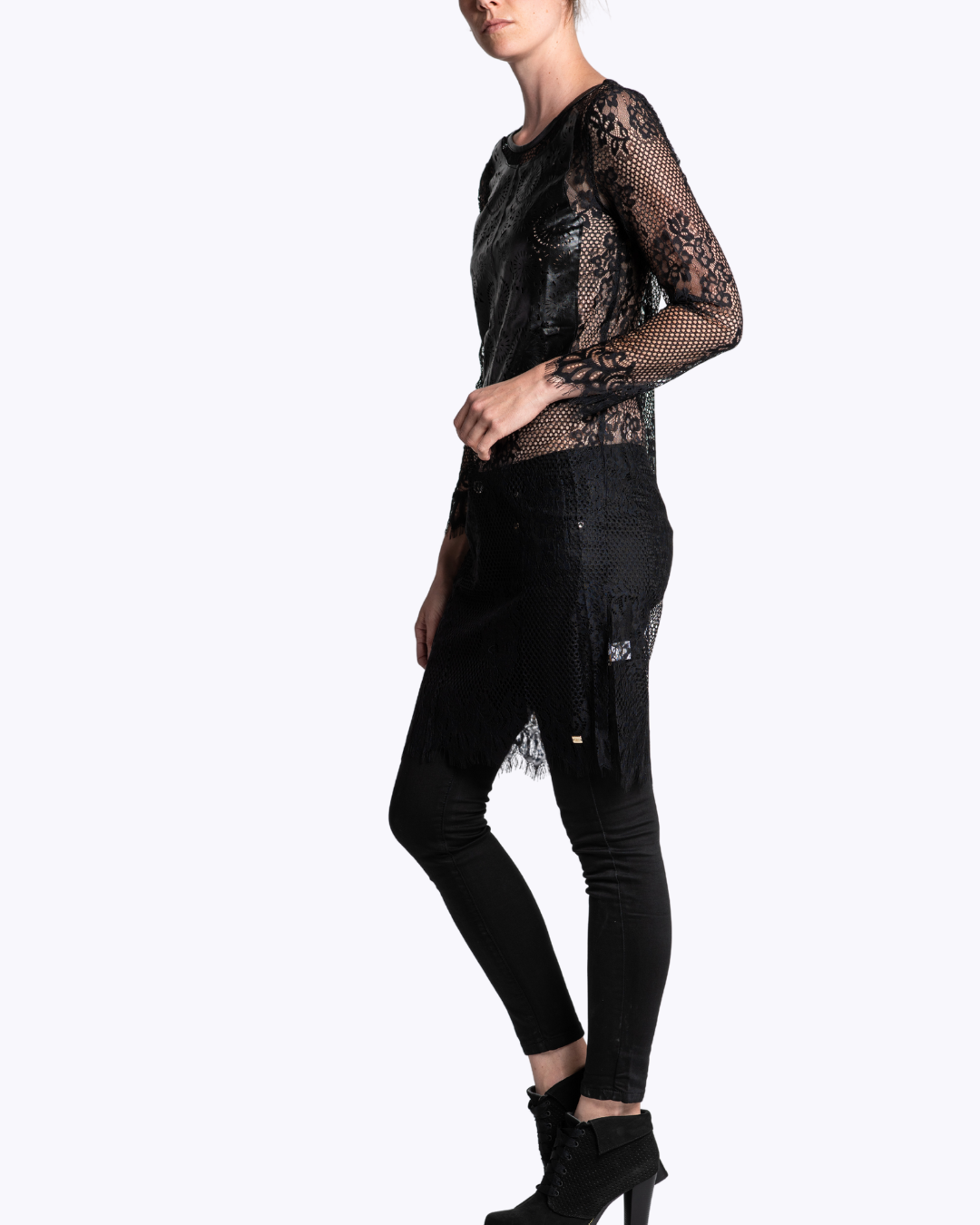 Vestido Encaje Ecopelle