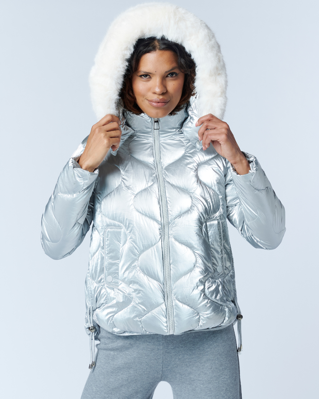 Parka Metalizada Capucha