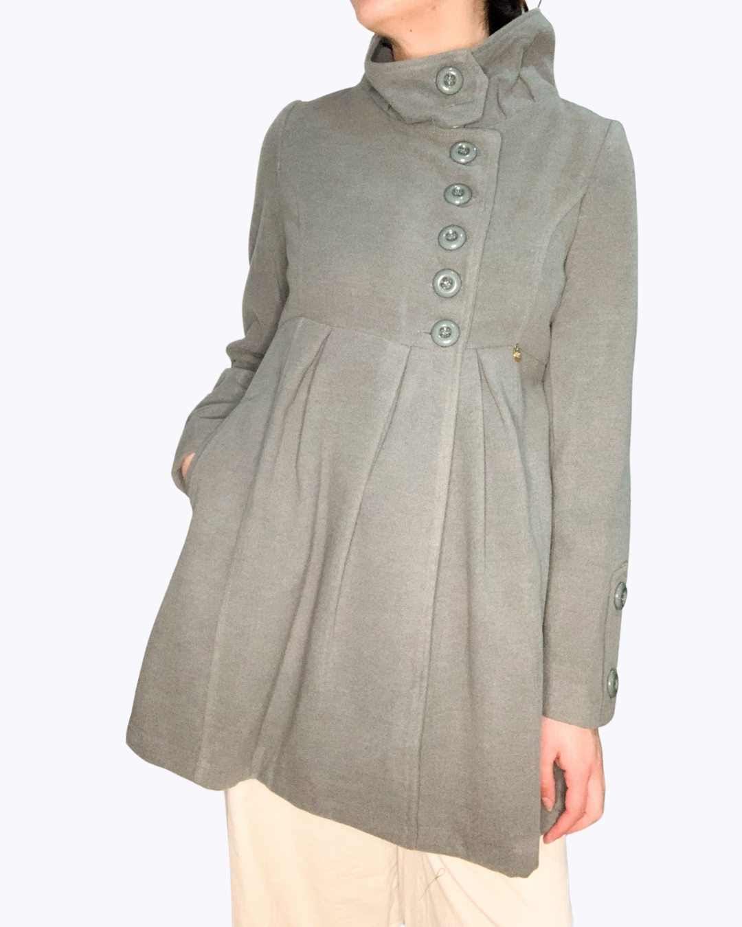Abrigo Velour Pinzas