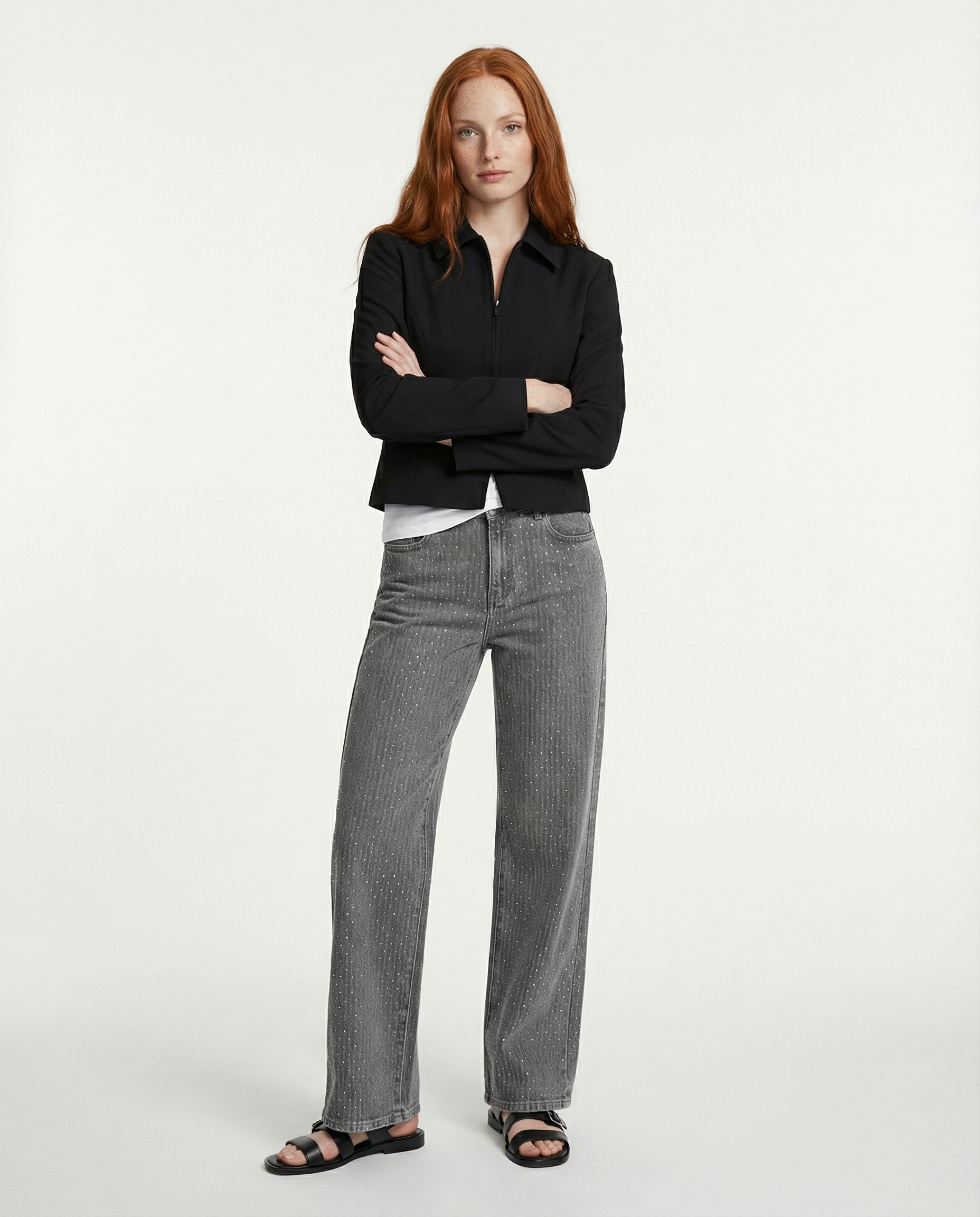 JEANS DISEGNO  STRASS