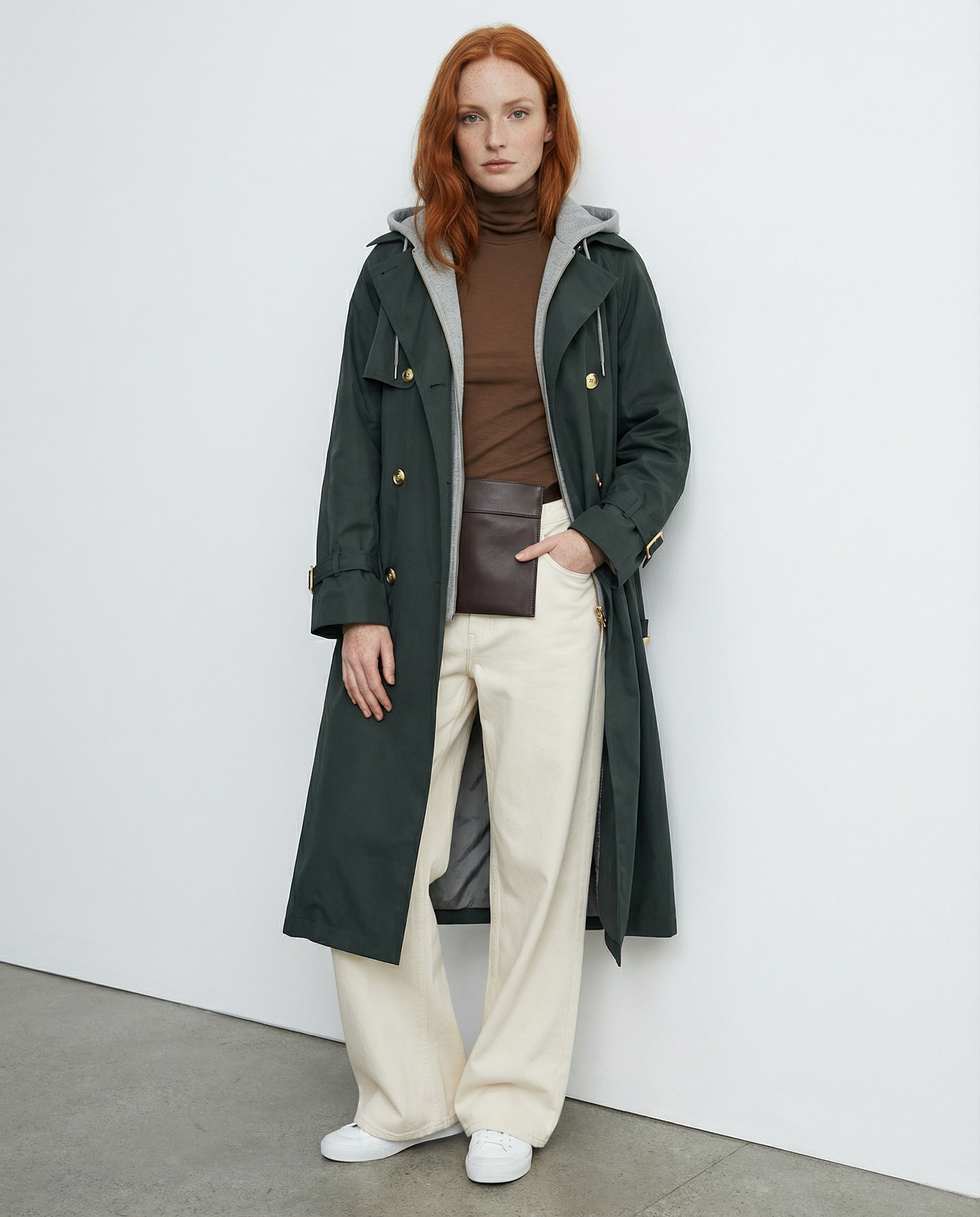 TRENCH MODERNO CAPUCHA